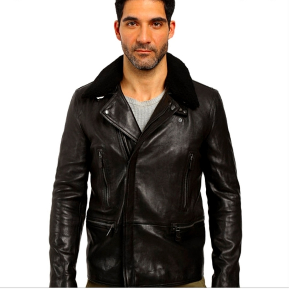 COACH LEATHER JACKET Black Medium